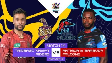Photo of CPL 2025 |Trinbago Knight Riders vs Antigua and Barbuda Falcons | Match 14 Highlights | tapmad